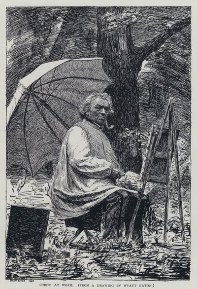 Corot at work by Wyatt Eaton